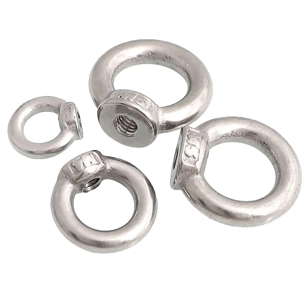 M6 M8 M10 M12 316 in acciaio inox sollevamento marino dado ad anello dado foro ad anello per fune metallica sollevamento anticorrosione
