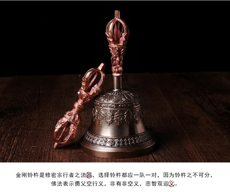 Wholesale Buddhist articles #large HOME efficacious Protection # Tibetan Nepal Buddhism Vajra vajra bell buddha statue