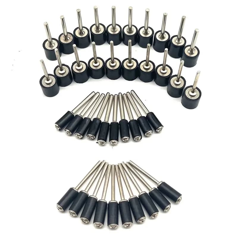 10 pezzi accessori Dremel tamburo mandrino in gomma 2.35mm 3.175mm asta con gambo per levigatrice levigatura molatura lucidatura per utensile rotante