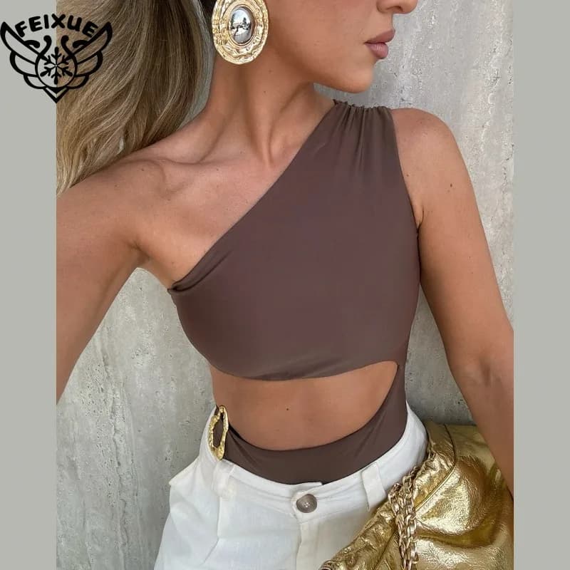 Una spalla 2025 donne sexy costume intero costume da bagno femminile costumi da bagno biquini vita alta monokini costume da bagno costume da bagno beachwear