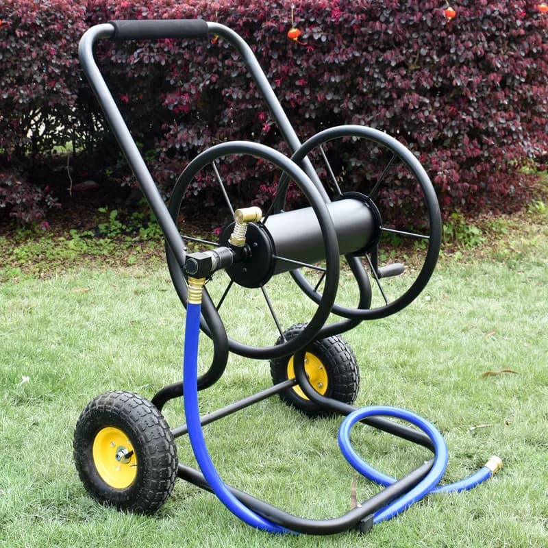 Manual Push Metal Water Pipe Holders, Home Use Winding, Car Wash, Water Pipe For Flowers, Car Tube Storage, Garden Wrap