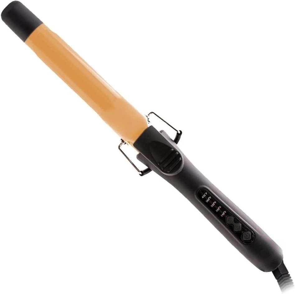 Tourmaline Ceramic Curling Iron, Adjustable Temperature, Professional Tourmaline Hair Curler with Auto Shut-Off for Smooth, Frizz-Free Curls & Waves, 1″ Barrel