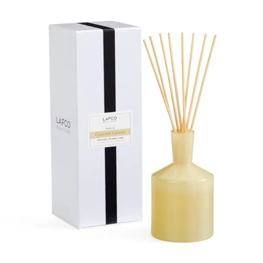 Diffusore di Fragranze Classico - 6 oz - Durata fino a 3 Mesi - Contenitore in Vetro Soffiato a Mano Riutilizzabile - Bastoncini in Legno Naturale - Prodotto in