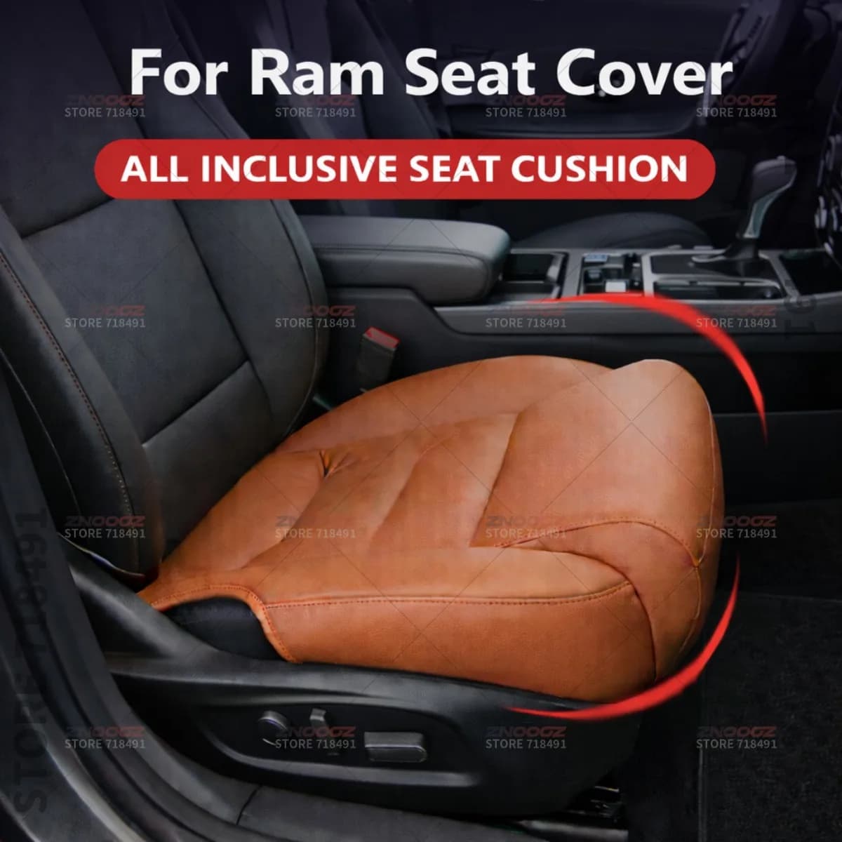 Extensible support for Car Seats in Memory Foam for Ram 1500 TRX 2500 3500 ProMaster, Interior Accessories