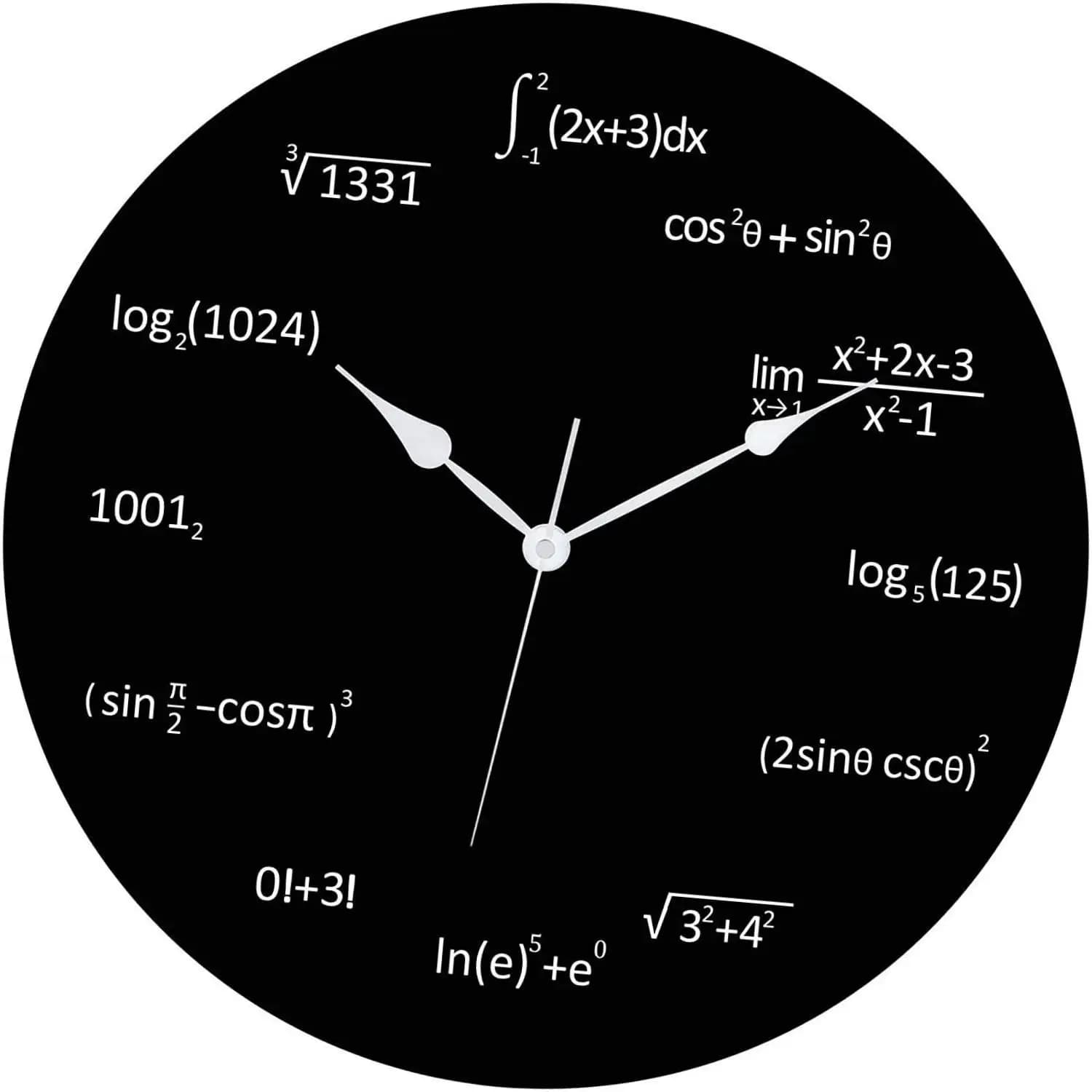 Mathematical shape wall clock Wall Art Hanging Ornament home decoration Non ticking office dining room bedroom