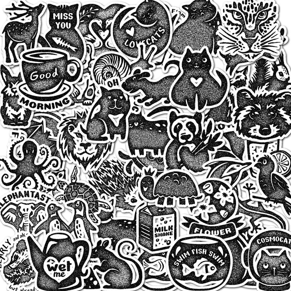 500Pcs Kawaii Cartoon Animal Waterproof Stickers DIY Laptop Water Bottle Luggage Skateboard Decals Set