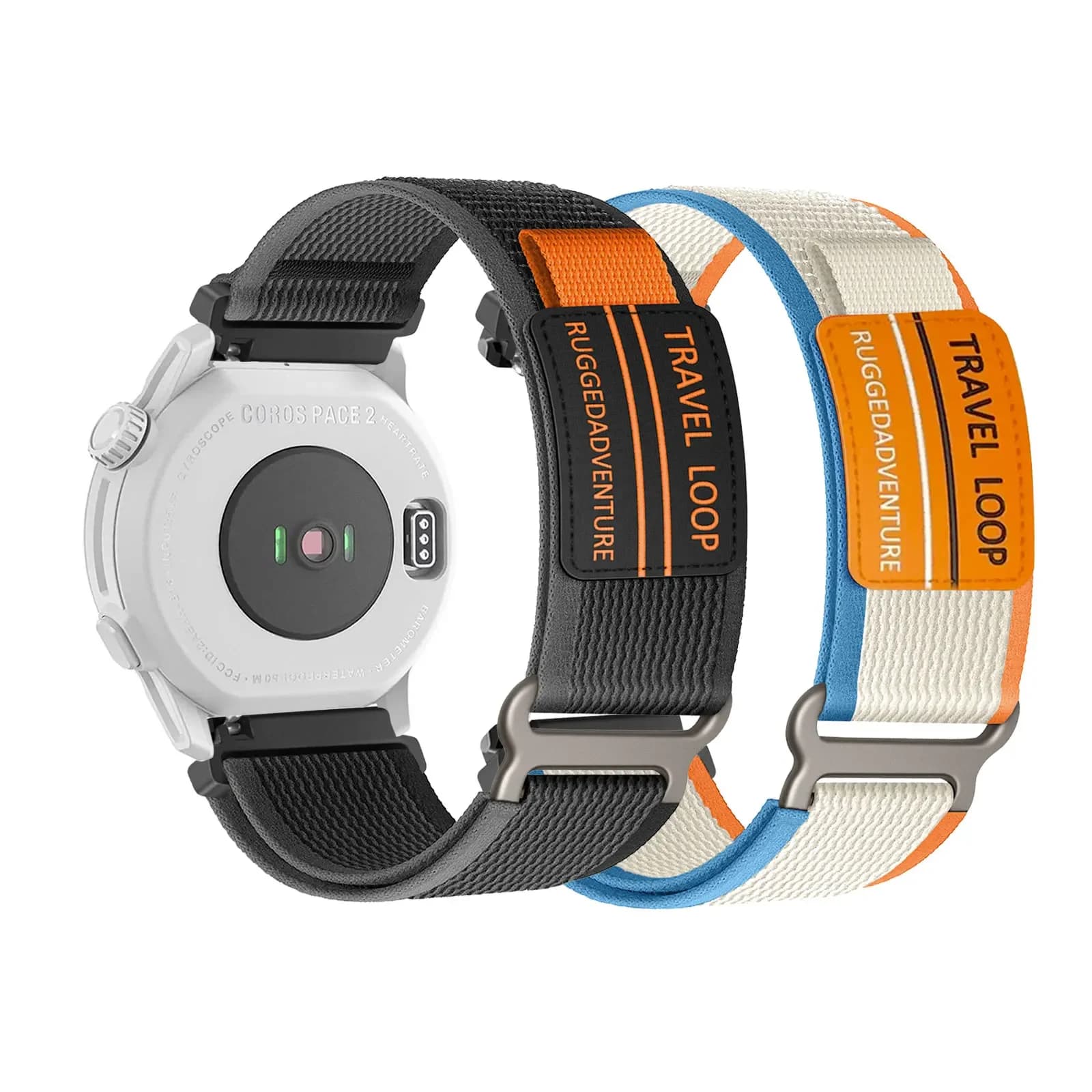 2 cinturini in nylon con velcro per COROS PACE 2/APEX 2/APEX 42mm/PACE 3/PACE Pro/APEX 2 Pro/Apex Pro/APEX 46mm, cinturino per uomo e donna