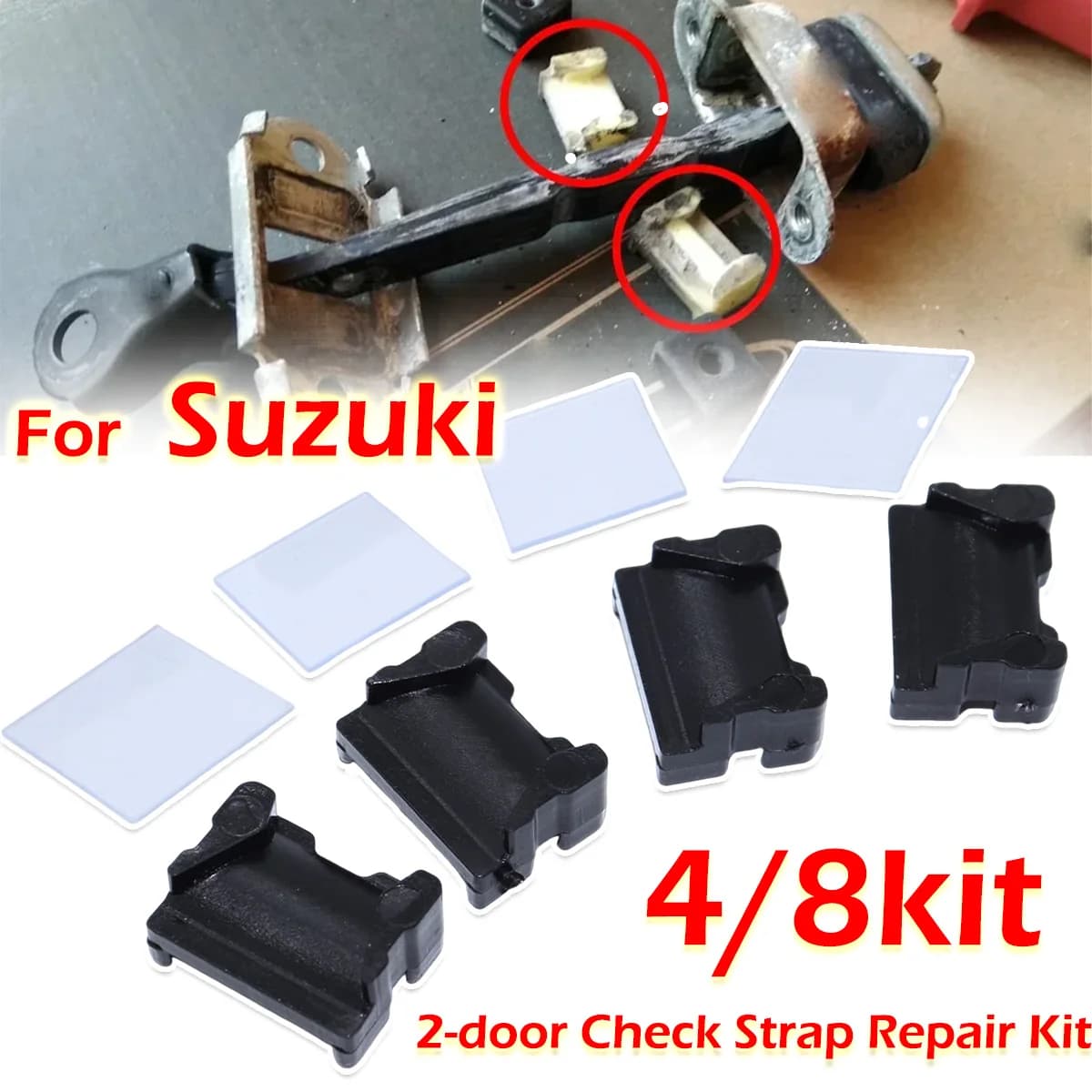 Kit 4/8 Pezzi per Auto a 2 Porte, Limitatore di Apertura Porta, Cerniera di Bloccaggio, Ricambi per Riparazione per Suzuki BALENO CULTUS