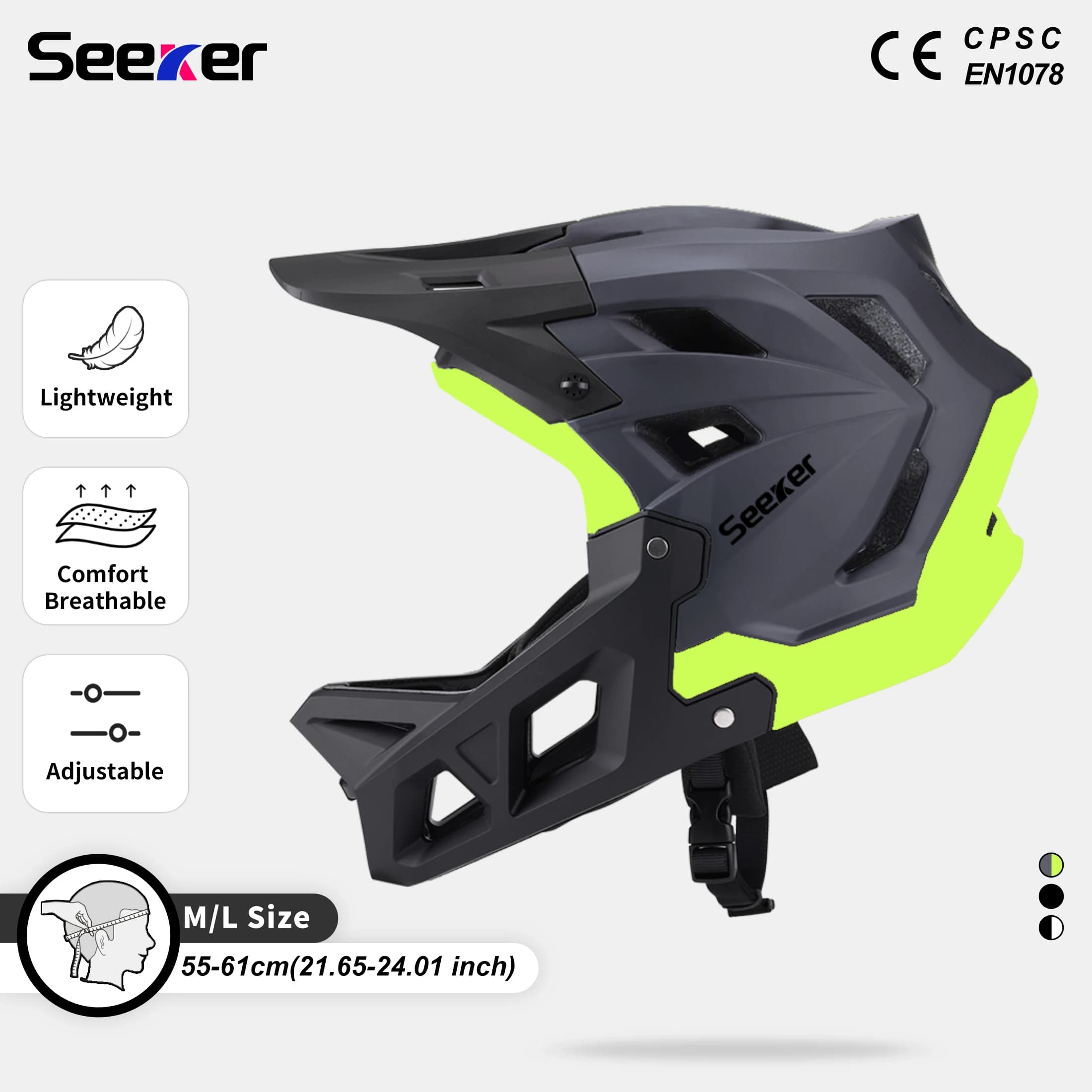 Men's helmet Seeker Bike helmets Mtb Cycling helmet Men's sports hats Road helmets Safety riders Full light