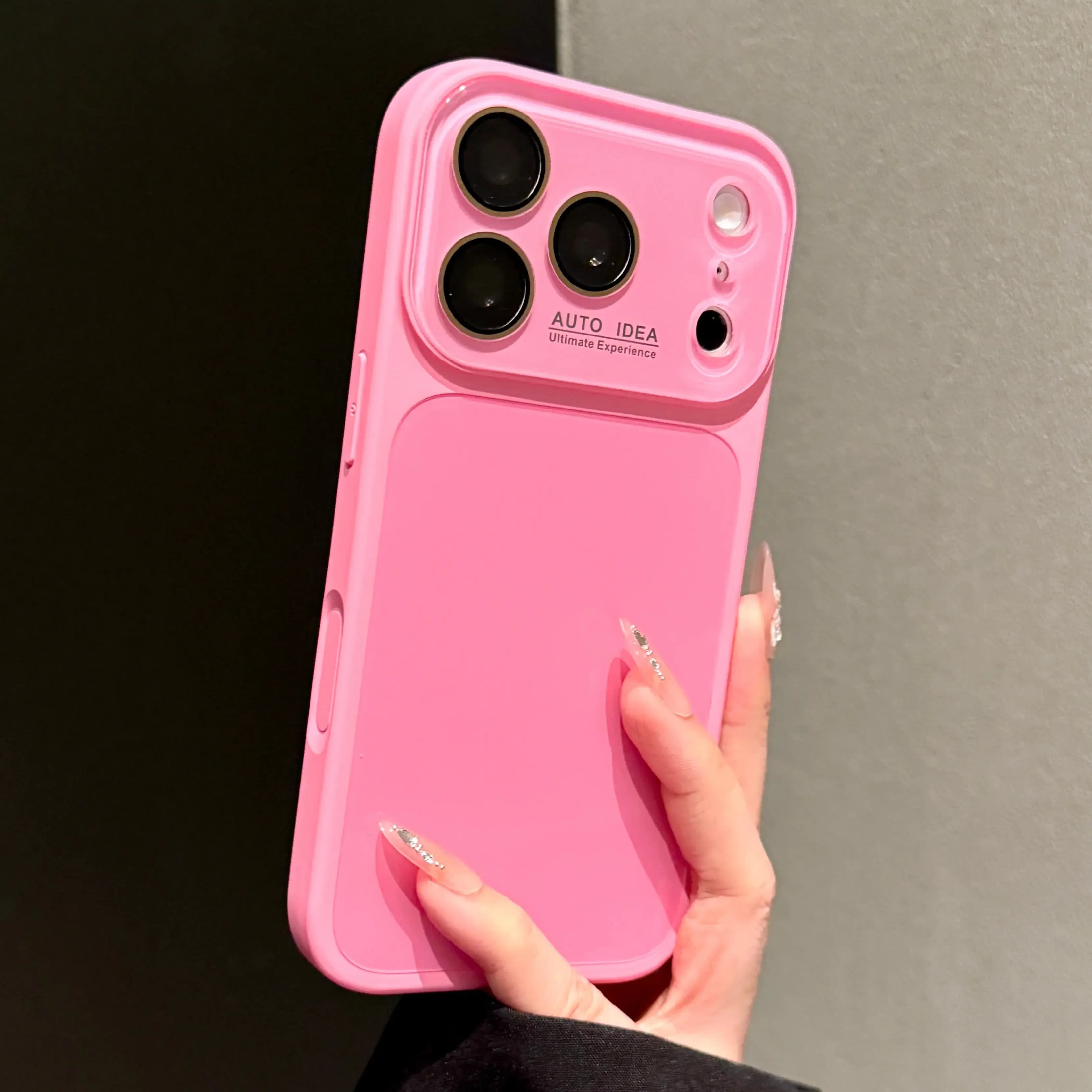 Phone case for iphone 17 16 15 14 13 pro max plus air Caseative Metal Color Back Cover Crystal Camera Lens Protection Compatible with Phone Cases for iphone 17 pro max