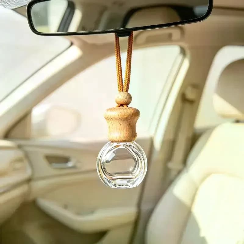 Automobile essential oil diffuser perfume air freshener perfume bottle accessories 1PC dyed square cap wood cover