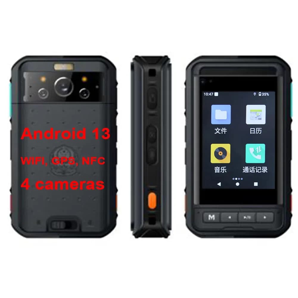 Disponibile TSSD C08 4G POC Dual Sim Card Android 13 WIFI GPS NFC 4 Telecamere Visione notturna Grandangolo Telefono cellulare Walkie Talkie Smar