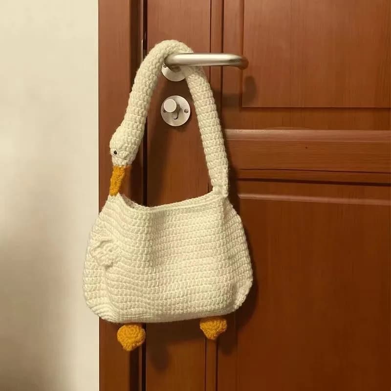 Kit Creativo per Borsa a Tracolla a Forma di Animale Cartone Animato, Materiale Fai-da-Te per Borsa all'Uncinetto ZI755