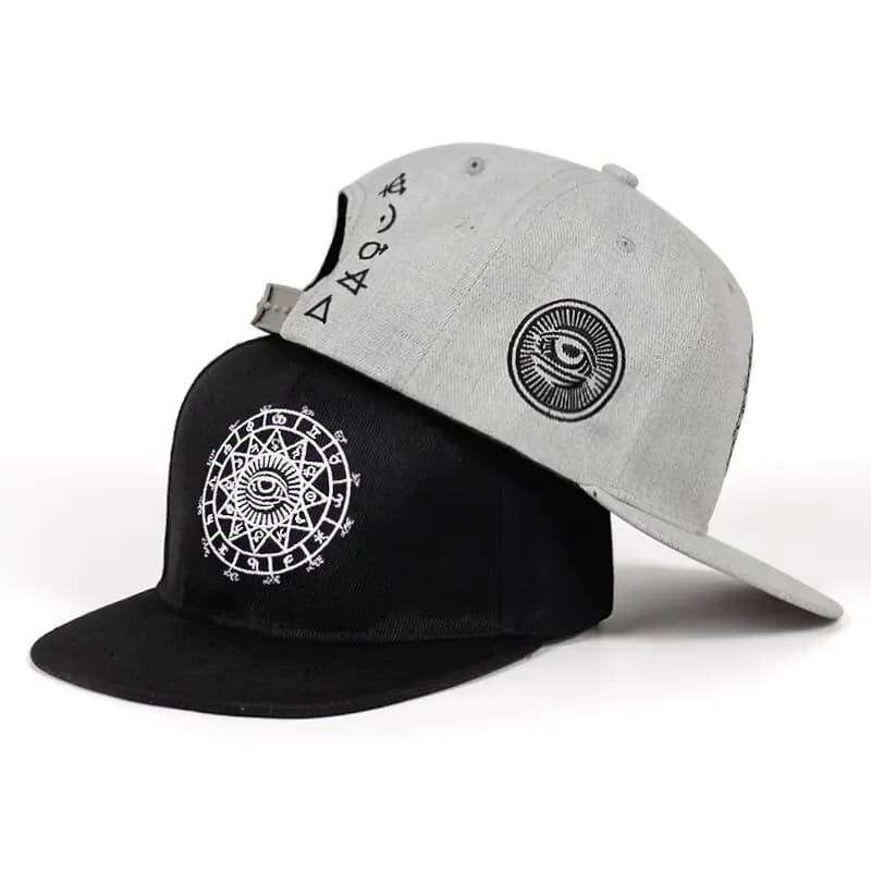 Cappelli Hip-hop Unisex con Ricamo di Lettere, Cappellini da Baseball Regolabili per Primavera e Autunno, Protezione Solare