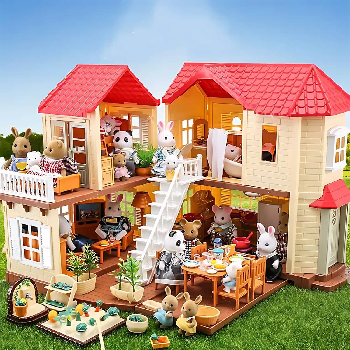 Mobili in Miniatura 1:12 Set Cucina Soggiorno Camera da Letto per Casa delle Bambole Scena Fai da Te Decorazione Giocattolo per Bambine Regali di Compleanno