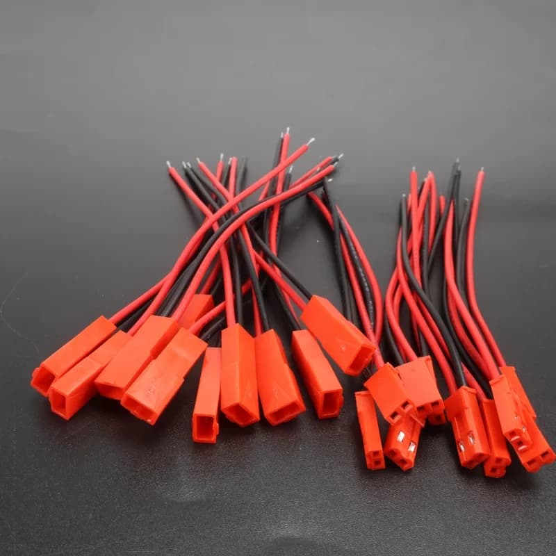 10 pairs of plug JST male and female cable 10 cm 2 pin for RC BEC battery adapter DIY helicopter FPV drone quadcopter airplane