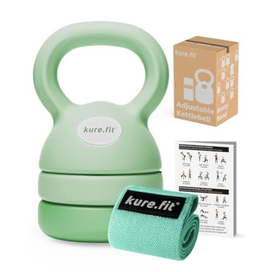 Kettlebell Regolabile per Palestra Domestica in Ghisa con Rivestimento in Polvere Nera, Gamma 512 lb, Design Salvaspazio per Allenamenti Total Body