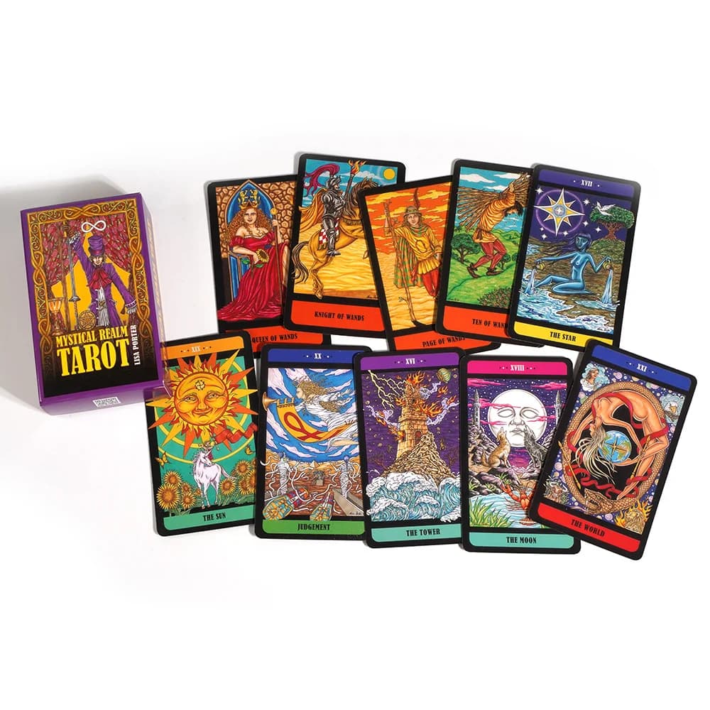 Tarocchi del Regno Mistico 78 Carte a Colori, un'esplorazione visiva e storica dei Turi Viaggio significato tradizionale dei tarocchi