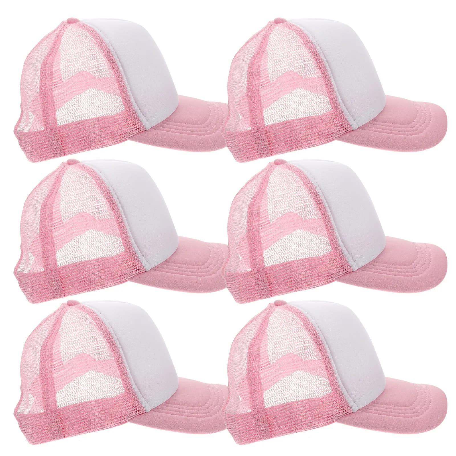10 Pezzi Cappellini da Baseball Vuoti per Sublimazione, Design a Rete, Regolabili con Chiusura Snapback, per Trasferimento Termico Fai-da-te, Traspiranti, Estivi, da Esterno, Stile Trucker