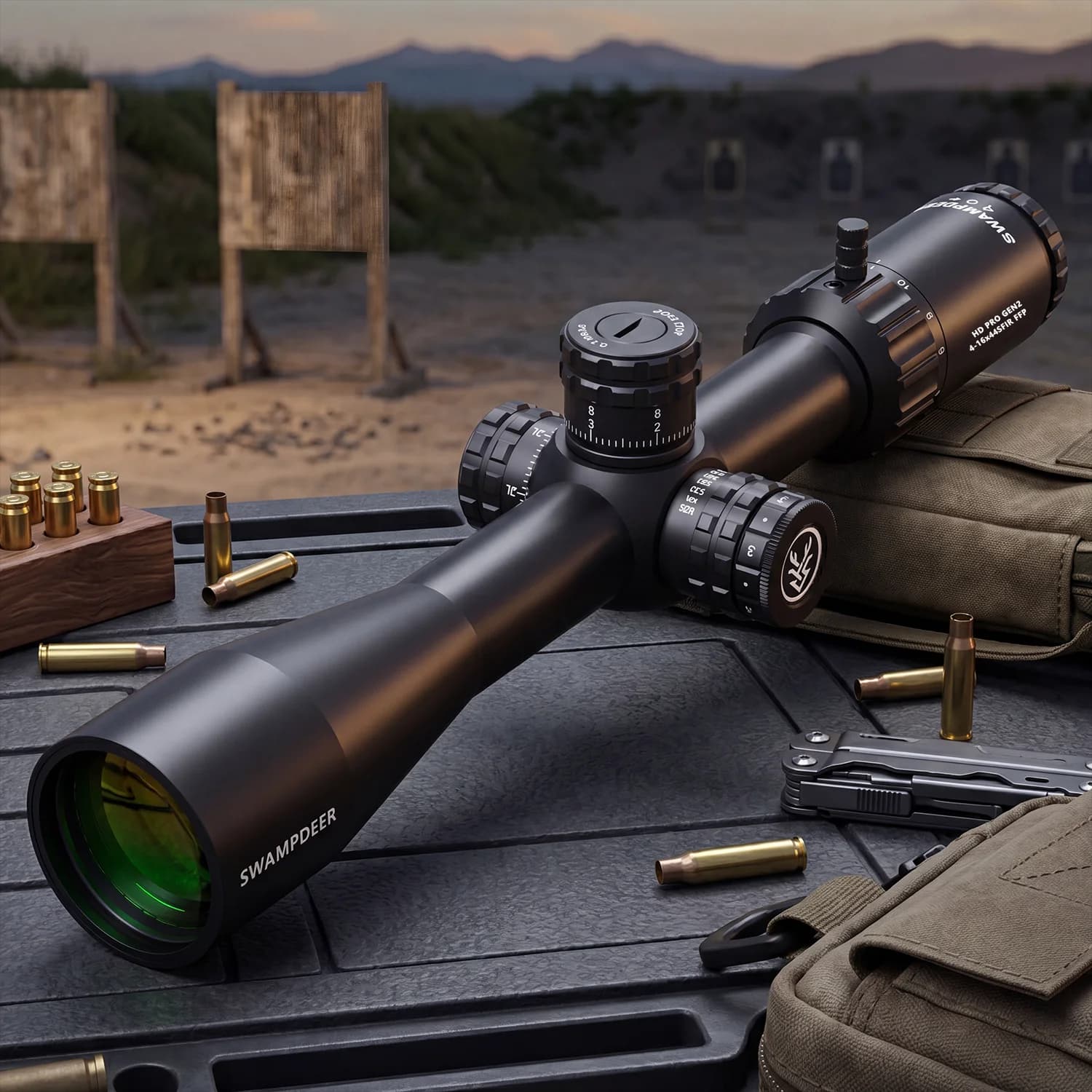 SWAMP DEER Optics Optics 4-16x Tactical Riflescope Hunting Illuminated Sight Scope Telescopic Sight For Rifles