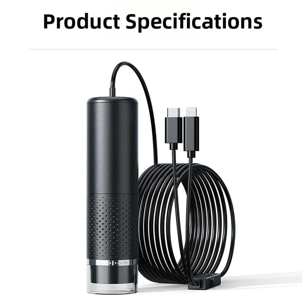 Microscopio digitale con ingrandimento 1600X per ANDROID per IOS con 8 luci a LED e design portatile con messa a fuoco manuale