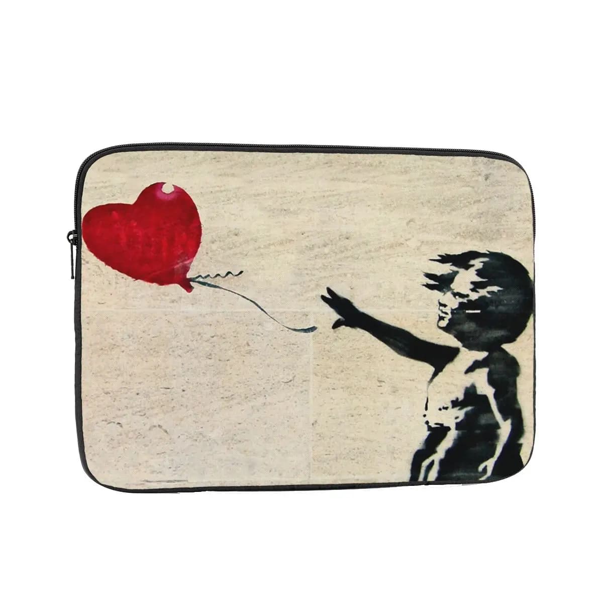 Custodia protettiva per custodia per notebook per laptop Banksy's Girl con un palloncino rosso Borsa per computer Custodia antiurto Banksy World Peace
