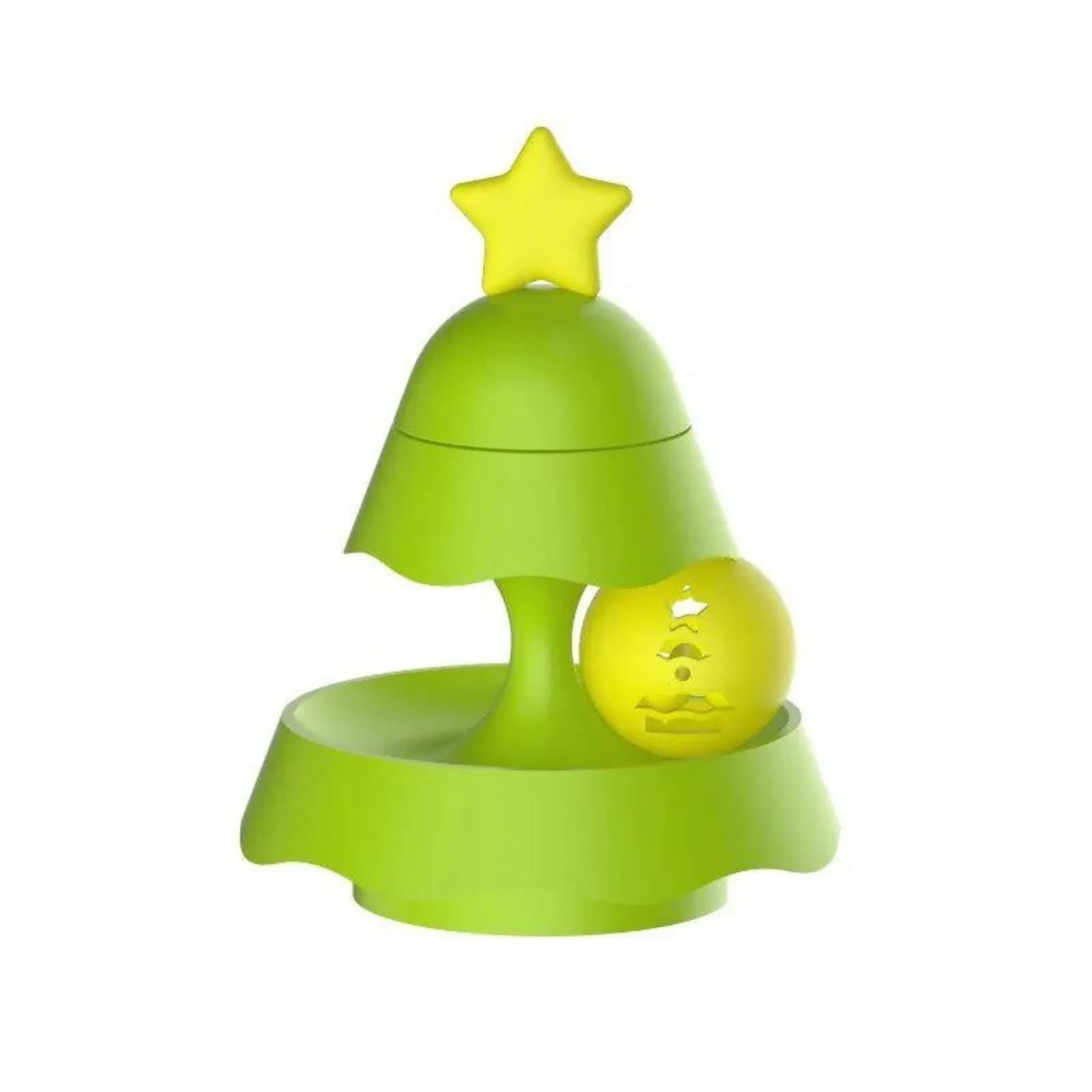 Interactive Cat Toys Christmas Tree Track Turntable Multi-Stage Indoor Cat Tower with Ball Slide And Anti-Slip Grips