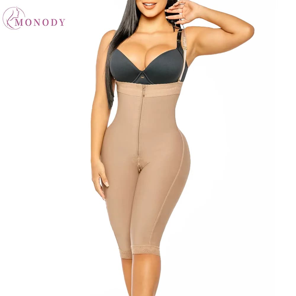 Fajas Colombianas Compression Body Shaper for Women with Zipper Slimming Tummy Control Postpartum Girdles Shaper Everyday Wear