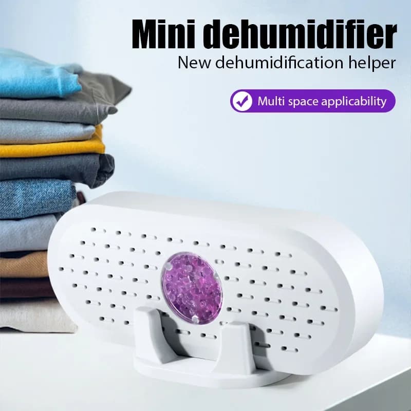Mini essiccatore d'aria Deumidificatori elettrici portatili riutilizzabili Deumidificatore assorbente per l'umidità con ricarica USB per armadio scarpiera