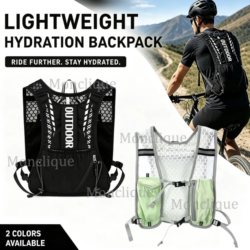 Lightweight Hydration Vest Running Backpack Water Chest Pack with Phone Storage Pocket for Hiking Cycling Marathon