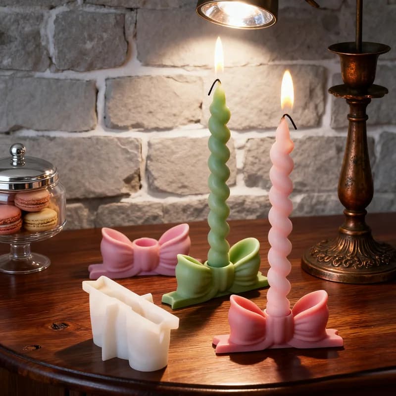 Resin silicone mold, spiral long wax candle silicone mold, handmade DIY 3D decorative candle,suitable for home scene decoration.