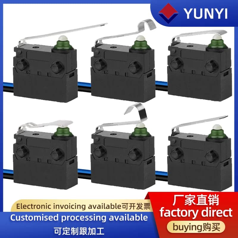 YUNYI Y3-E 14.7 Micro Switch with Cable, Development, Positioning Column, NO NC IP67 Waterproof, Recharge Gun, Car Central Control Lock