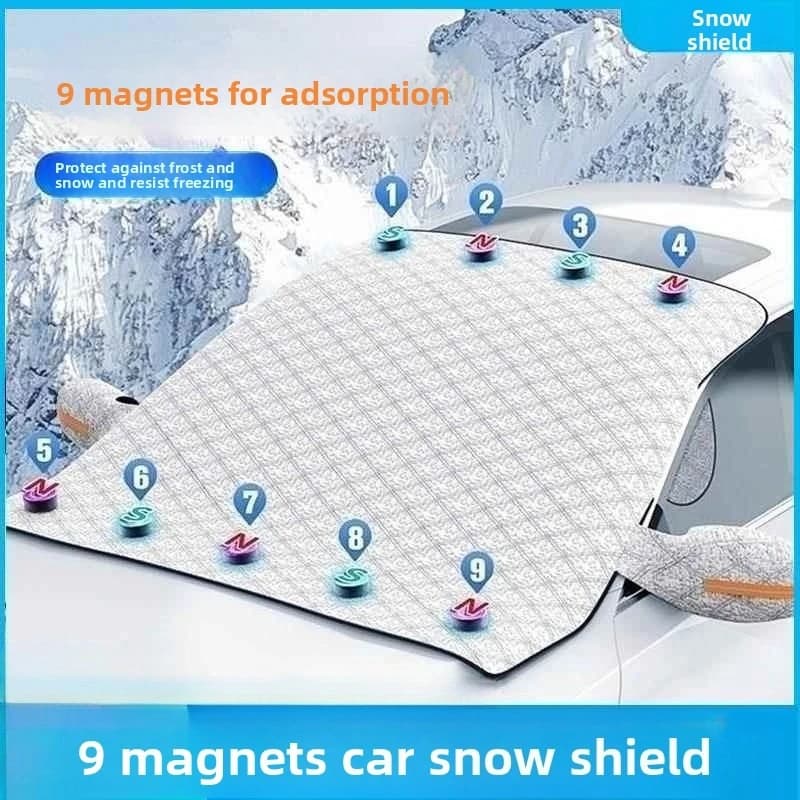 Protezione parasole magnetica per auto Parabrezza anteriore Protezione per neve e gelo addensata Copertura per ingranaggi Protezione solare con protezione antigelo