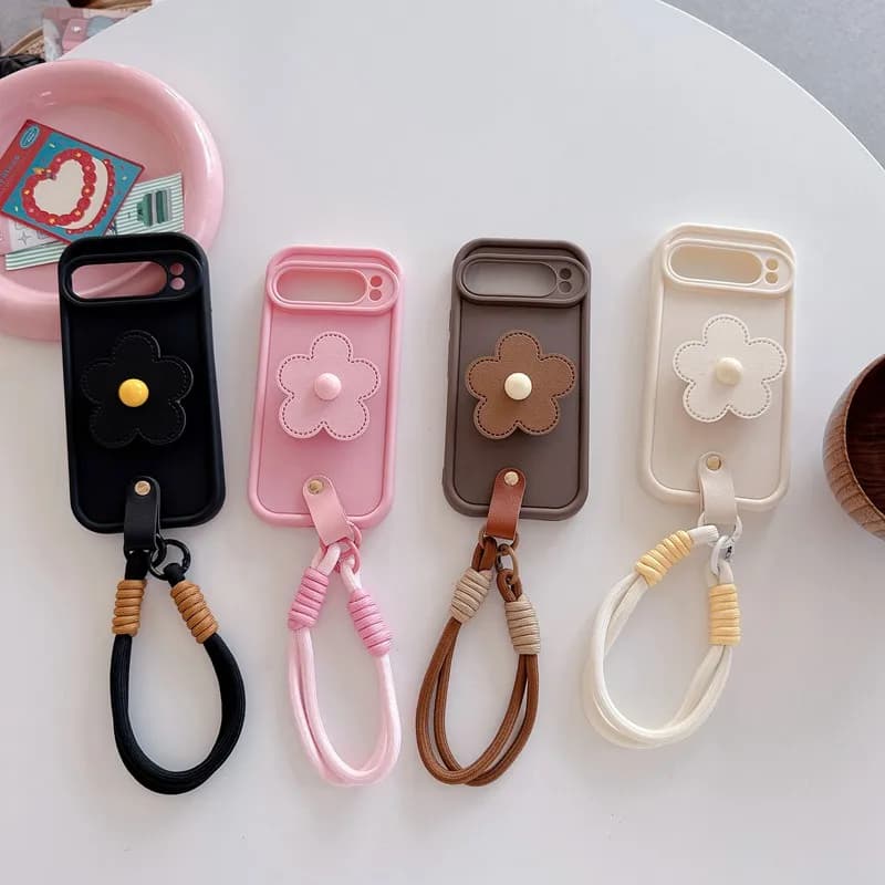 Custodia per telefono con cordino portafiori per Google Pixel 7 8 9 10 Pro XL 7A 8A 9A 8 Google Pixel 7 Pixel 8 8A Pixel 9 Pro XL Cover morbida