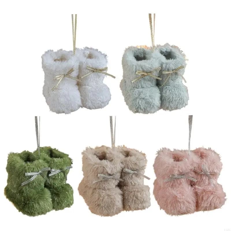 Festival Peluche Boot Tree Ornament Peluche Decorazione morbida per festa Natale o lo styling domestico