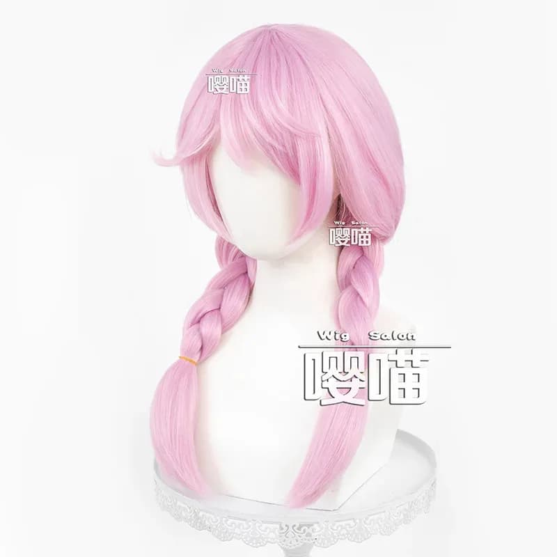 Gioco Overwatch Mei Cosplay Capelli lunghi rosa Parrucca per giochi di ruolo per feste di Halloween + Capx gratuito, 5;d'2.y;8'