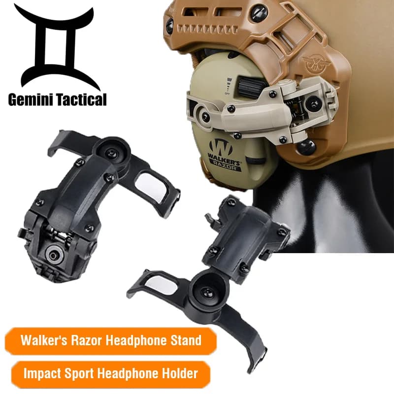 Supporto per cuffie per casco veloce da appendere tattico supporto per staffa per auricolare sportivo con rotazione di 360 ° supporto per auricolare per rasoio da ARCWalker