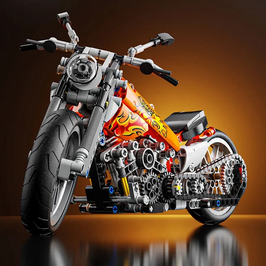 436 pezzi di blocchi di costruzione giocattolo modello di motocicletta assemblaggio set di mattoni giocattoli educativi decorazione del desktop regali di compleanno di Natale