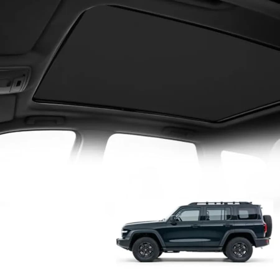 Tendina Parasole Panoramica per Auto, Copertura Avvolgibile EJ7Z78519A02AE per Lincoln MKC 2014-, Nera, Protezione UV, Facile da Installare