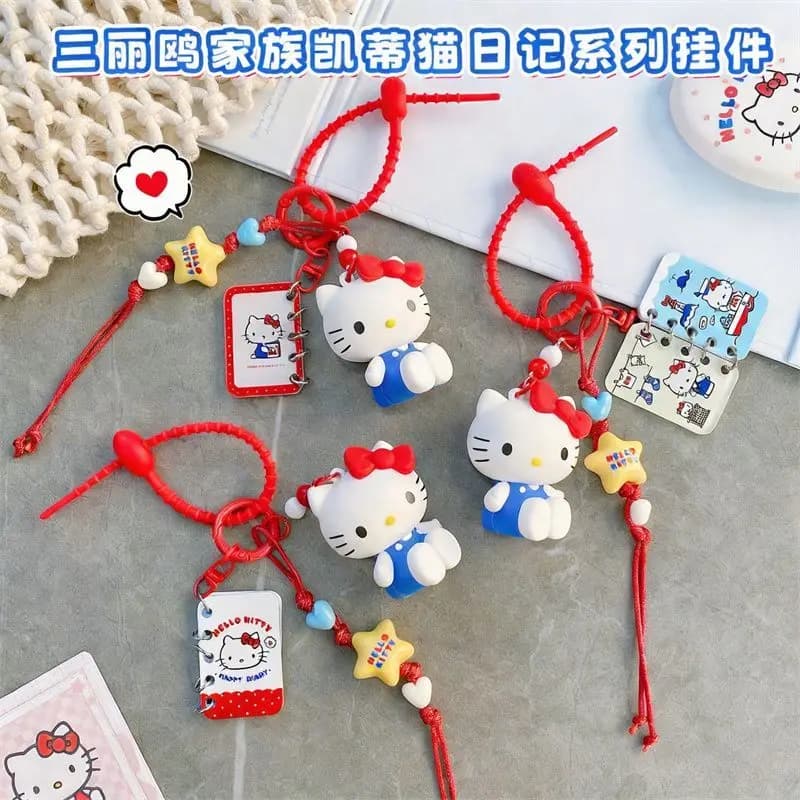 Nuovo Portachiavi Originale Sanrio Hello Kitty Serie Diario 2026, Grazioso Ciondolo Decorativo per Borsa KT Cat, Dolce Regalo Festivo per Ragazze Adolescenti