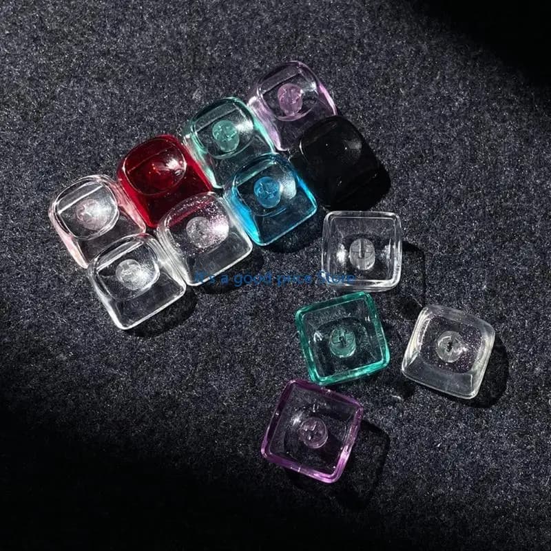 10Keys Moa Transparent Crystal Blank 1u KeyCaps set for MX switches