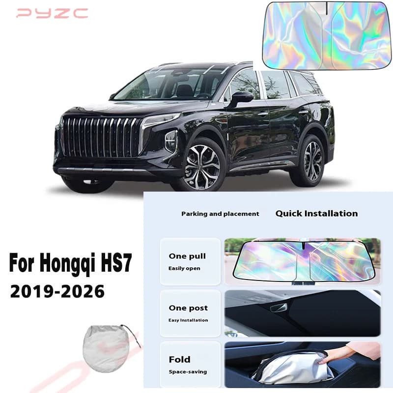 For Hongqi HS7 2019-2026 Car Windshield Sunshade Cover Front Window Sun Shade Visor Auto Interior UV Protection