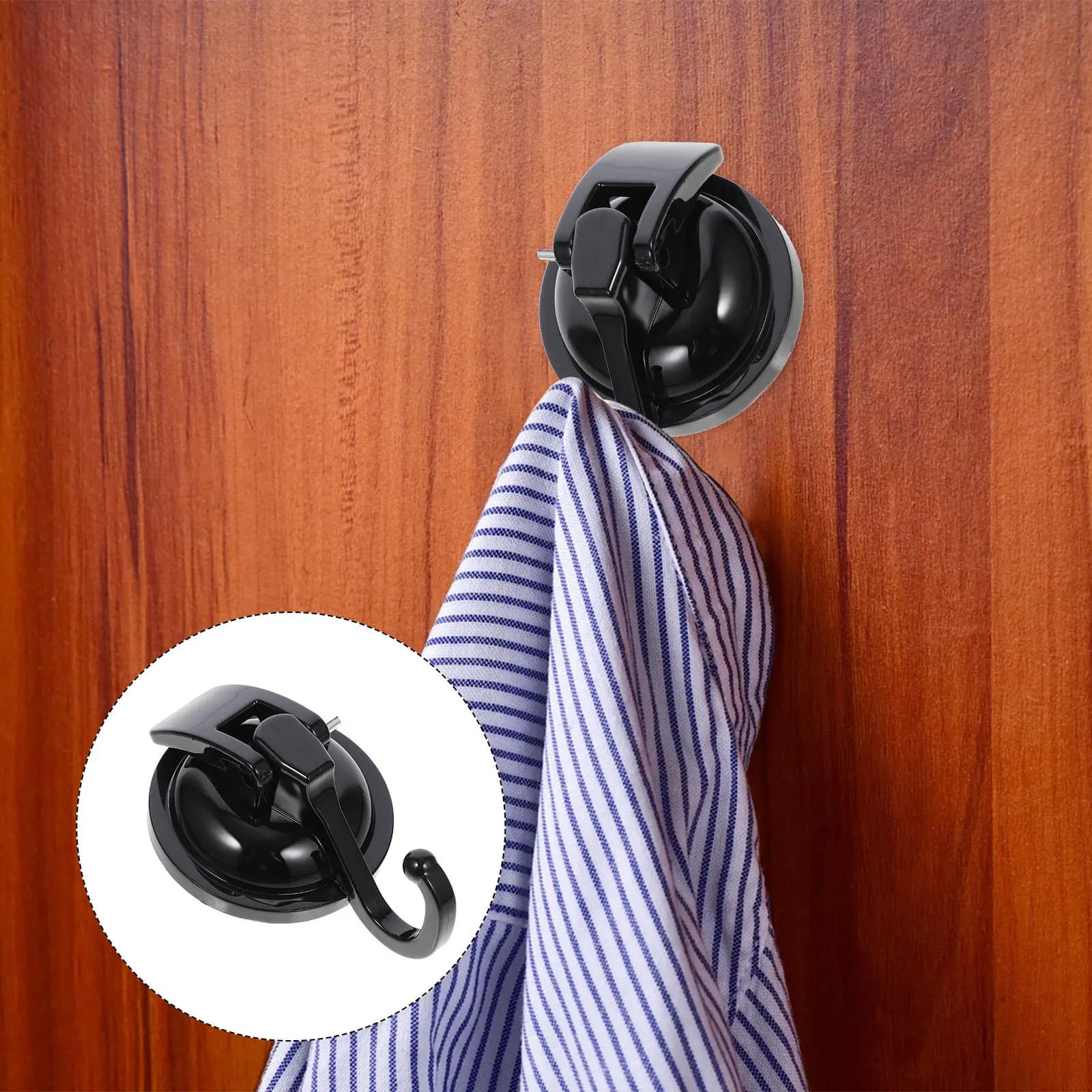 Gancio a ventosa riutilizzabile in plastica resistente per cucina, bagno, parete in vetro, porta chiavi, asciugamani, borse