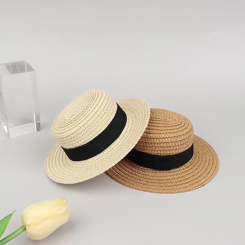Cappello da sole carino in paglia per bambola per casa delle bambole per la decorazione di accessori per bambole