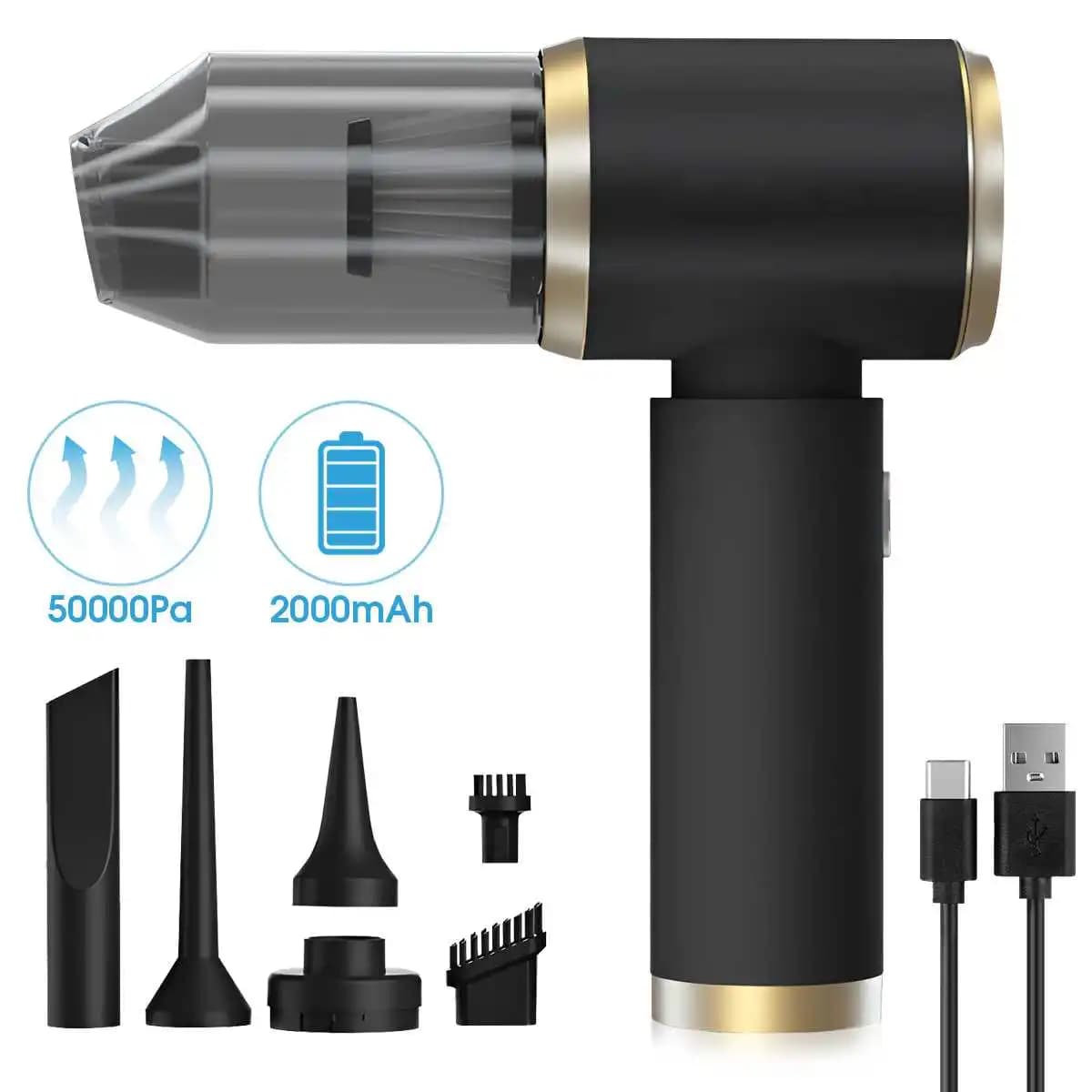 Aspirapolvere wireless Potente aspirazione Macchina per la pulizia portatile Spolverino portatile per tastiera dell'auto Elettrodomestico Peli di animali domestici