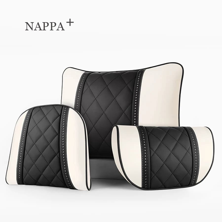 NAPPA Leather Headrest Car Neck Pillow For Mercedes Benz Maybach S-Class Pillows Luxury Interior Upgrade Automobile Accessories