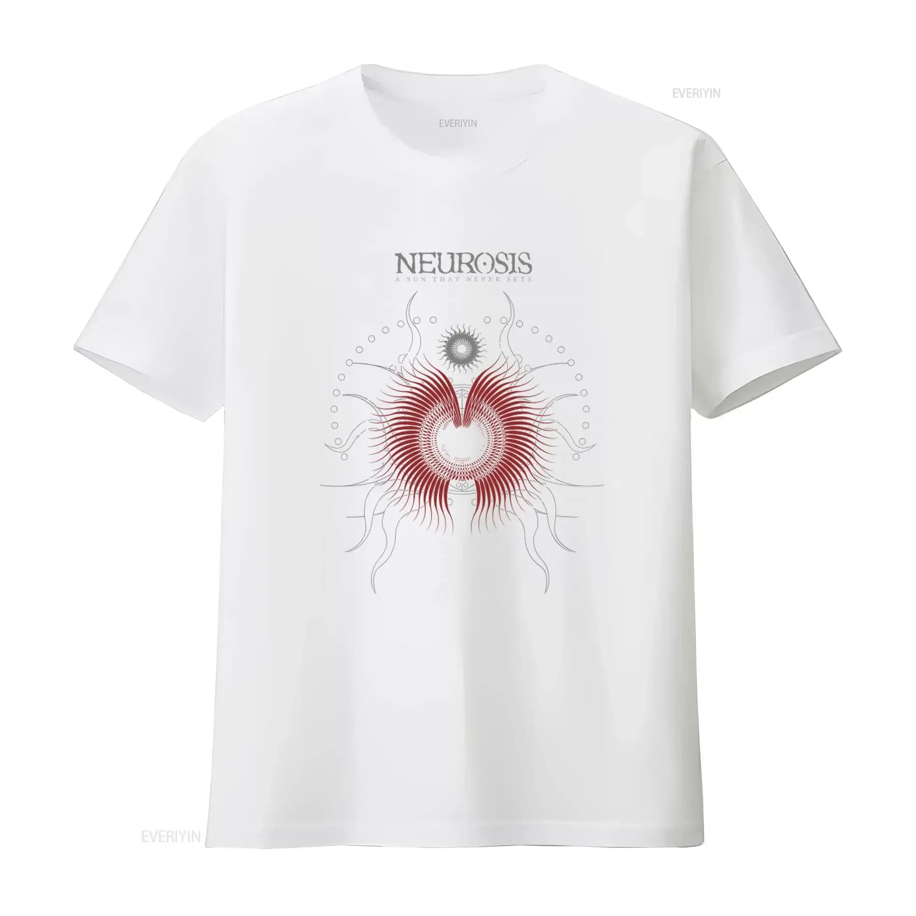 Nuova maglietta limitata Neurosis A Sun That Never Sets disponibile nelle taglie dalla S alla 5XL, top vintage effetto lavato per l'uso quotidiano, traspirante