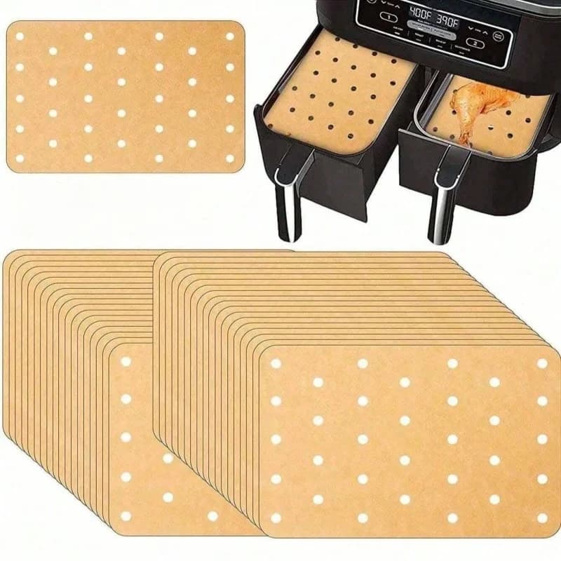 14 × 20,5 cm Perforated Baking Paper For Air Fryer Airfryer Kitchen Paper Kitchen accessories Disposable kitchenware Homeware Kitchen