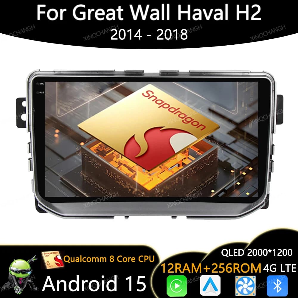 Android 15 Car Radio For Great Wall Haval H2 2014 2015 2016 2017 2018 Multimedia Stereo Video Player BT Carplay Auto 4G WIFI GPS
