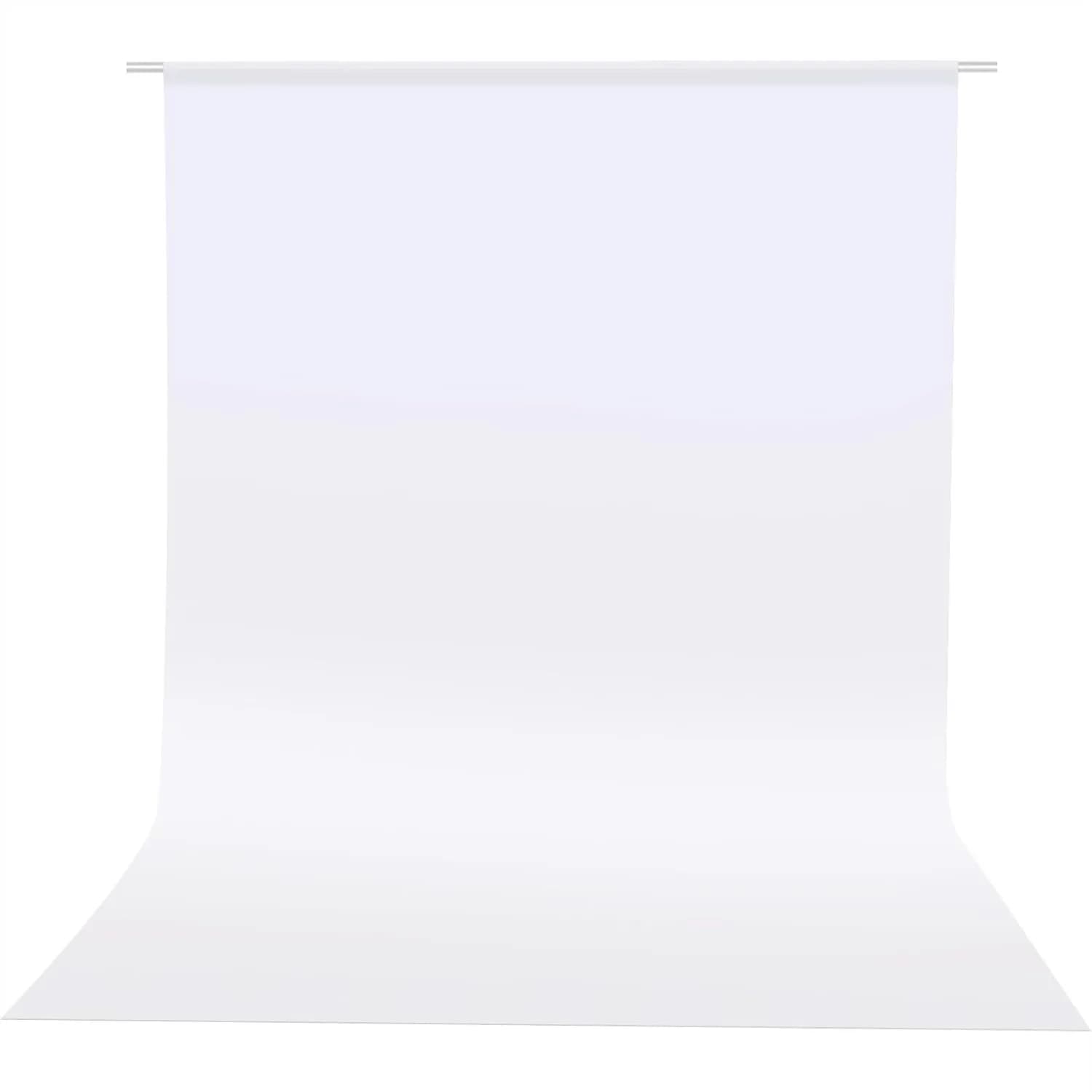 Tende per Sfondo Fotografico 5x7ft, Sfondo Bianco Senza Cuciture per Servizi Fotografici, Compleanni, Schermo per Proiettore